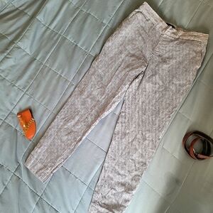 Banana Republic striped linen Hayden pants, size 0